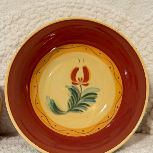 Southern Living Vibrant Red and Yellow Dinnerware Set - Picture 3 of 7